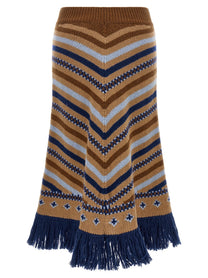 Alanui Sweet Winter Skirt Gold