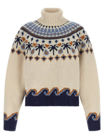 Alanui Sweet Winter Turtleneck Sweater Gold