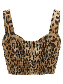 Dolce &amp; Gabbana Sweetheart Neckline Top Brown
