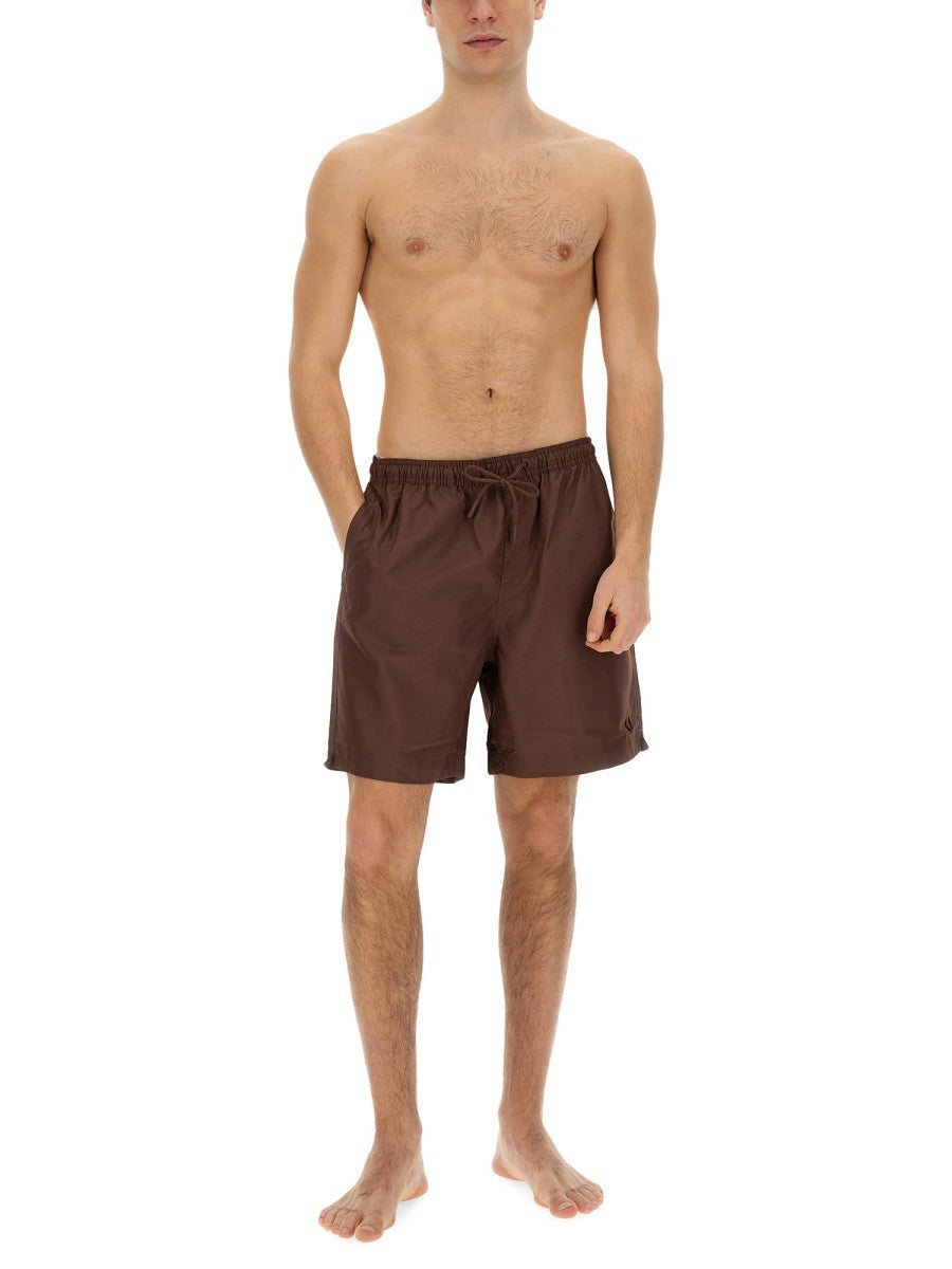 Fred Perry Men's Swimsuit Brown