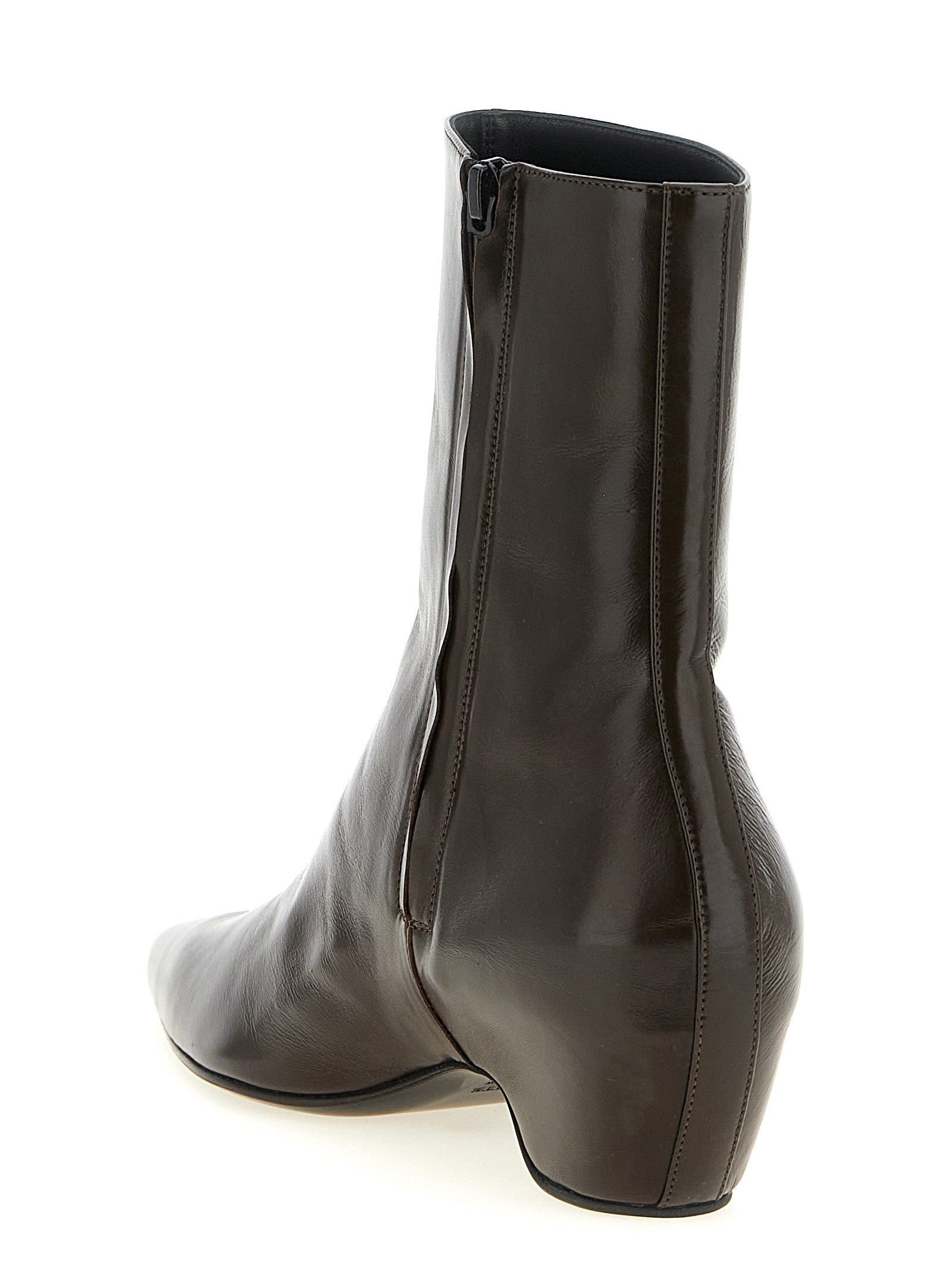 Khaite Sybil Ankle Boots Brown