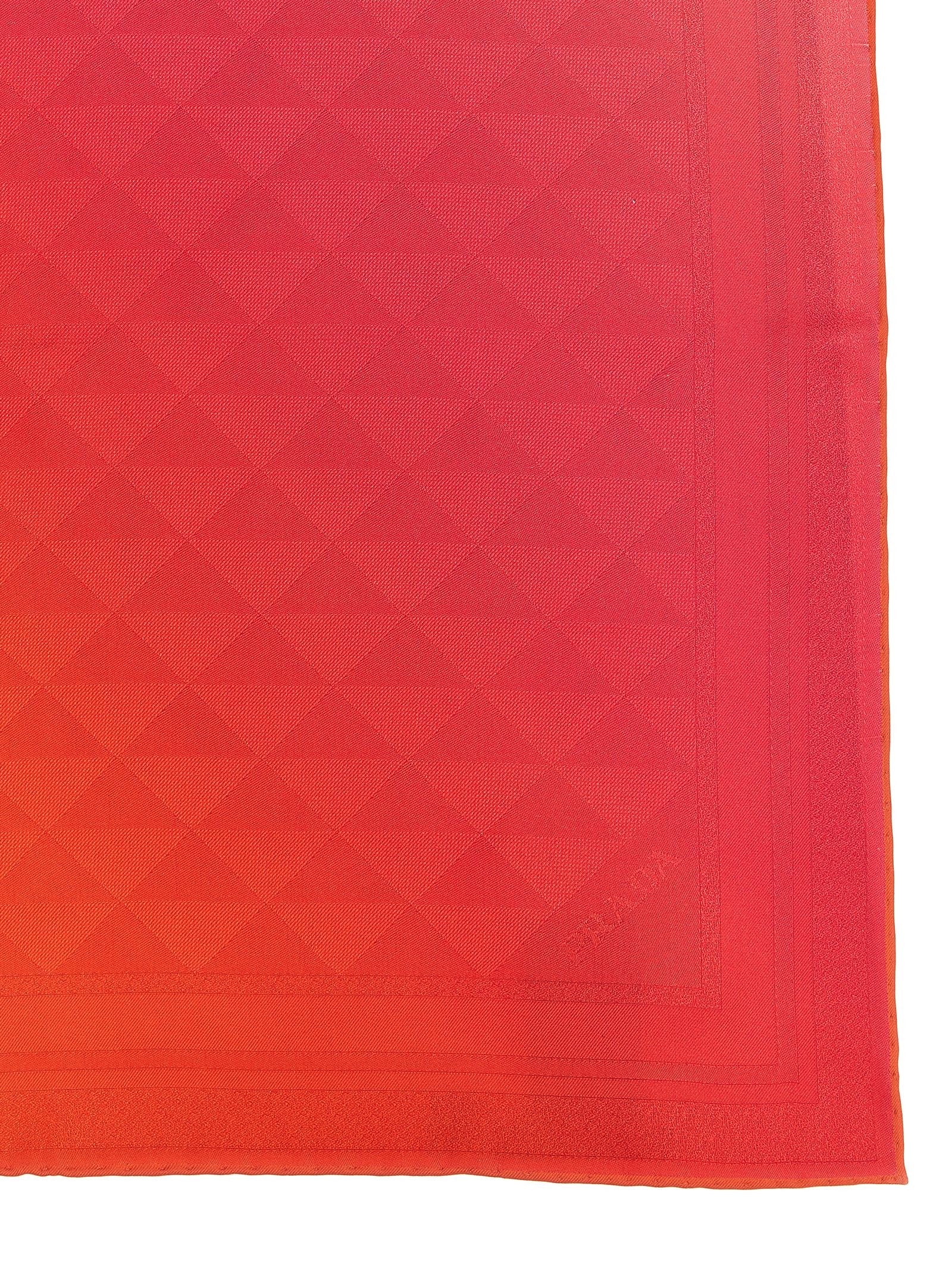 PRADA Symbole Print Scarf Red