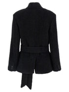 ISABEL MARANT Syndra Belted Blazer Black, view 2