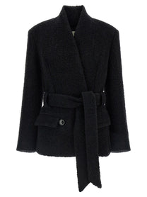 ISABEL MARANT Syndra Belted Blazer Black