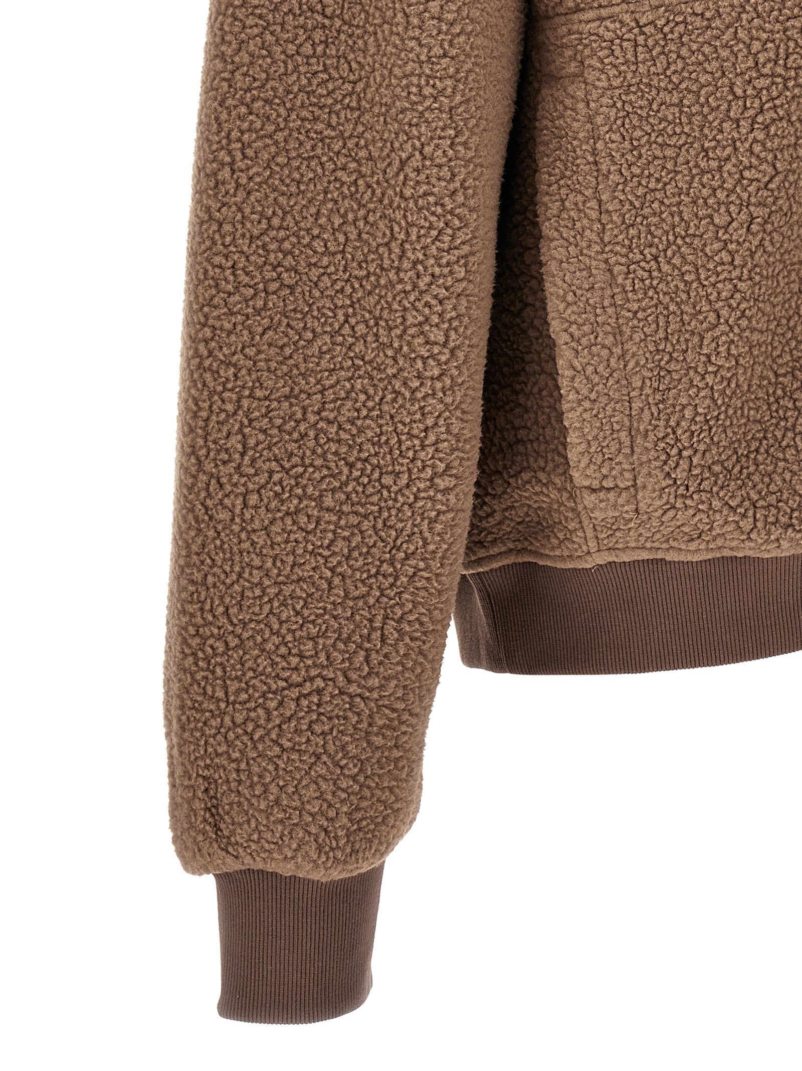 Entire Studios System Half Zip Fleece Fleece Sweatshirt Brown
