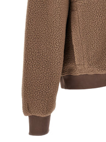 Entire Studios System Half Zip Fleece Fleece Sweatshirt Brown