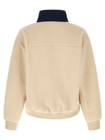 Entire Studios System Half Zip Fleece Fleece Sweatshirt Beige