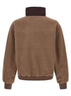 Entire Studios System Half Zip Fleece Fleece Sweatshirt Brown, view 2