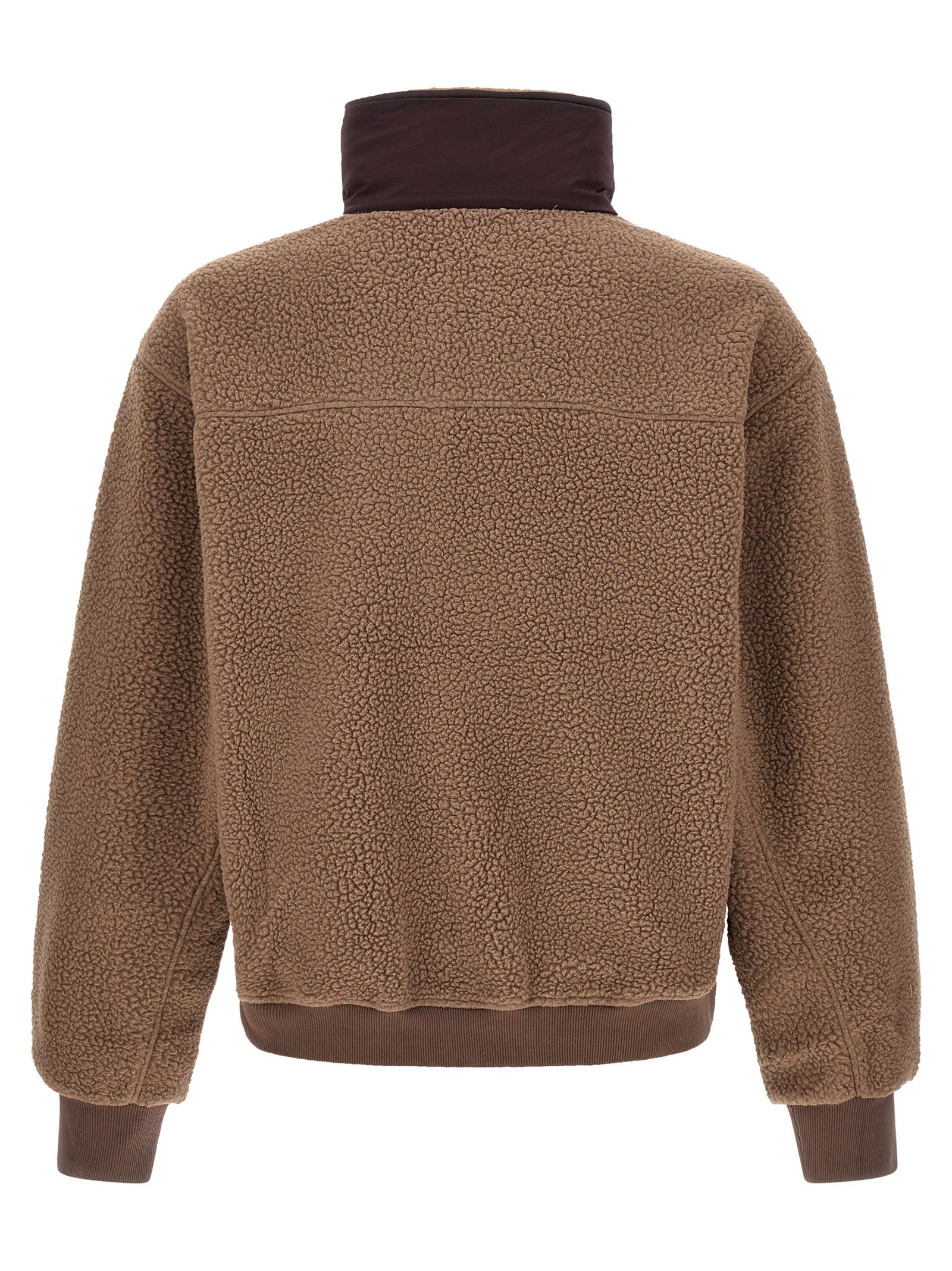 Entire Studios System Half Zip Fleece Fleece Sweatshirt Brown
