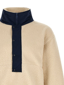 Entire Studios System Half Zip Fleece Fleece Sweatshirt Beige