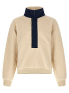 Entire Studios System Half Zip Fleece Fleece Sweatshirt Beige