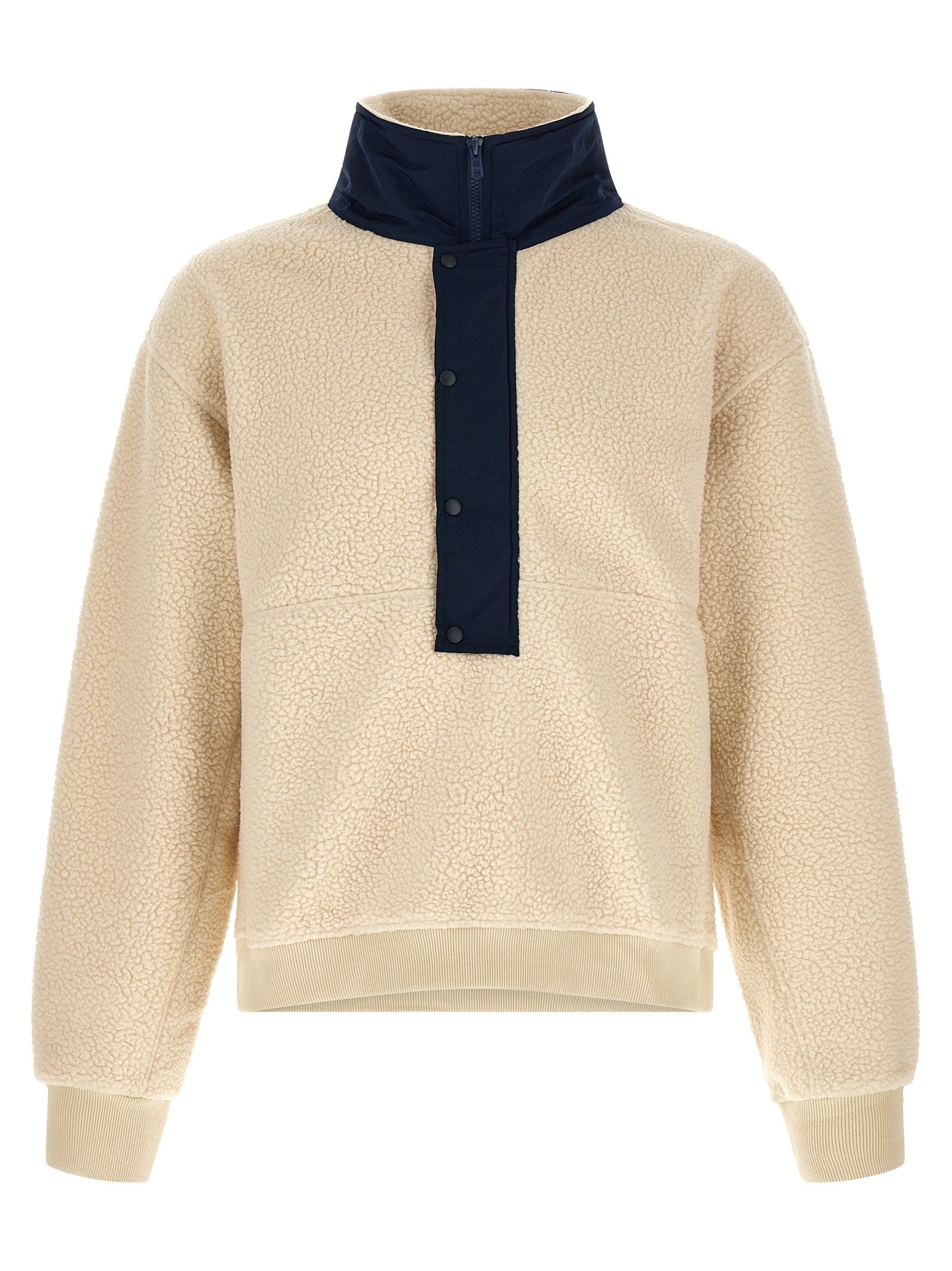 Entire Studios System Half Zip Fleece Fleece Sweatshirt Beige