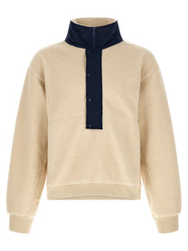 Entire Studios System Half Zip Fleece Fleece Sweatshirt Beige
