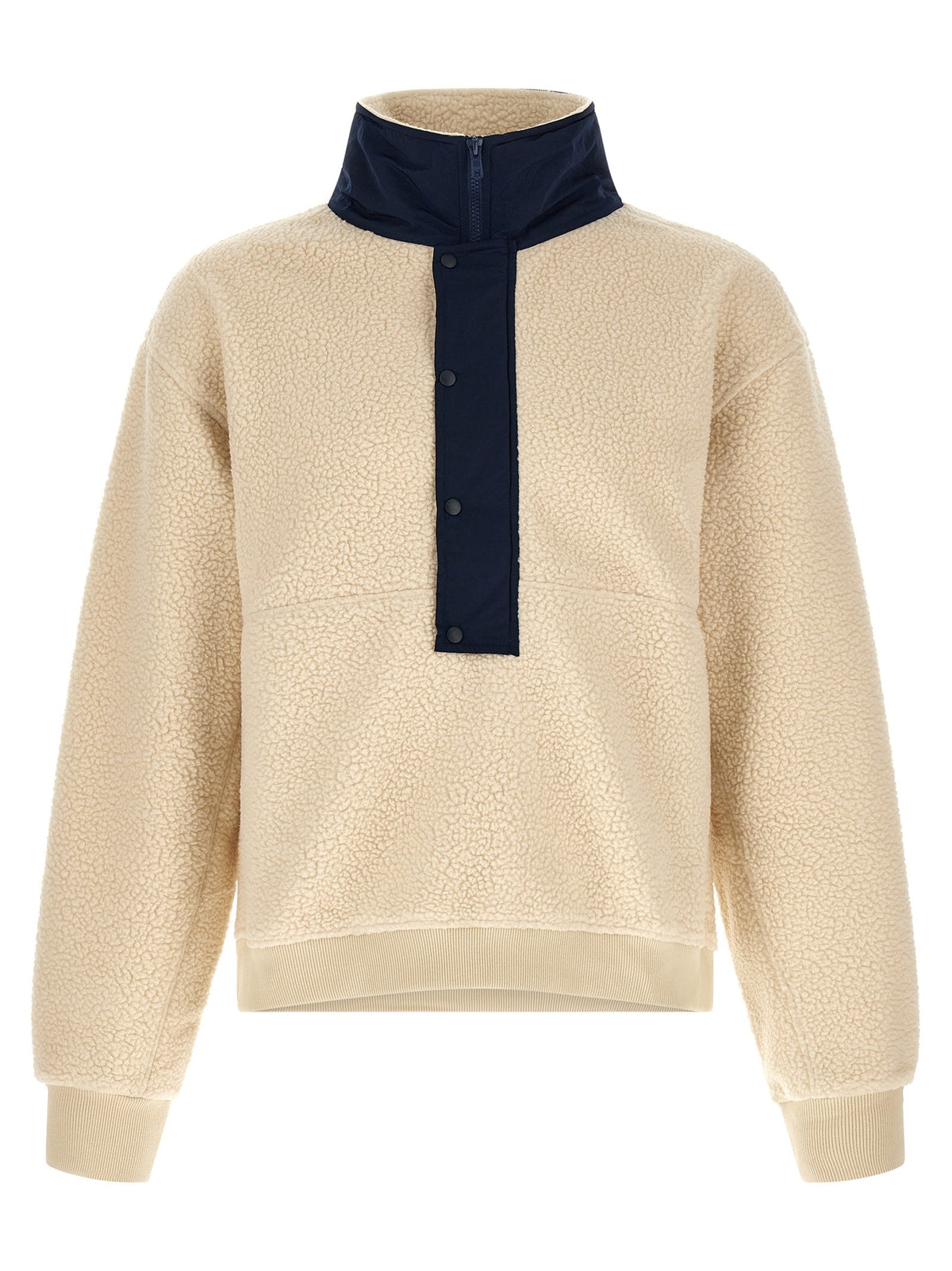 Entire Studios System Half Zip Fleece Fleece Sweatshirt Beige