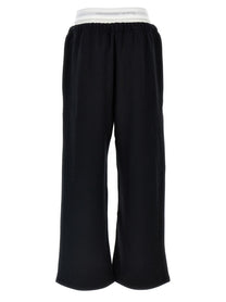 T BY ALEXANDER WANG - T BY ALEXANDER WANG - ’Wide Leg W/ Logo Elastic Exposed Brief’ joggers - Women’s Pants