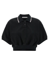 T BY ALEXANDER WANG - T BY ALEXANDER WANG - Intarsia collar polo shirt - Women’s Tops