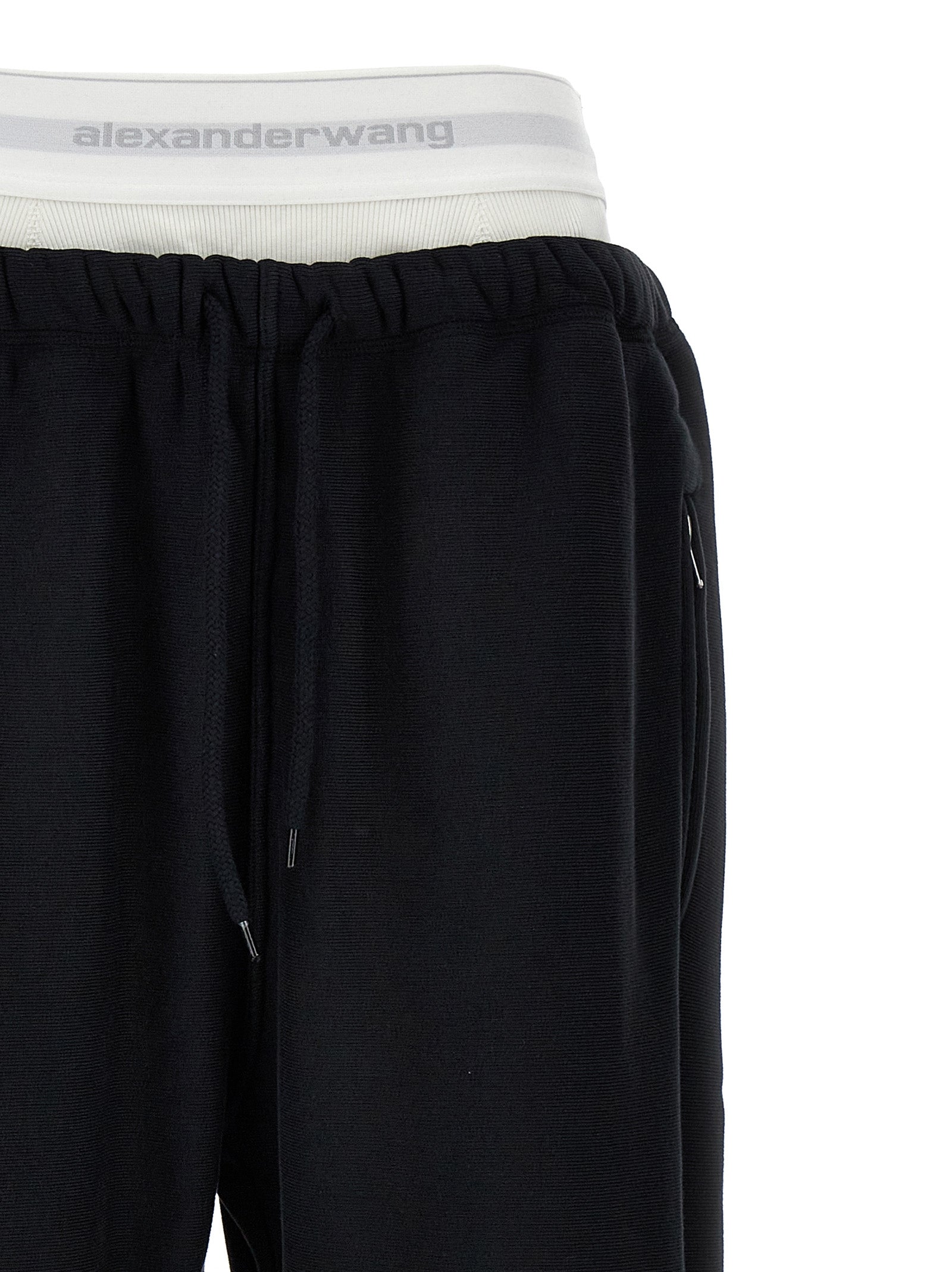 T BY ALEXANDER WANG - T BY ALEXANDER WANG - ’Wide Leg W/ Logo Elastic Exposed Brief’ joggers - Women’s Pants