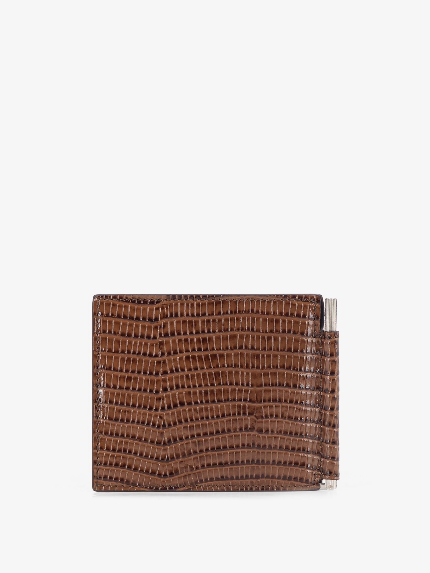 Tom Ford Men's Line Money Clip Leather Wallet Beige