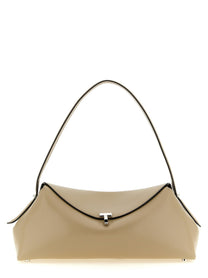 Toteme Lock Closing Shoulder Bag Beige