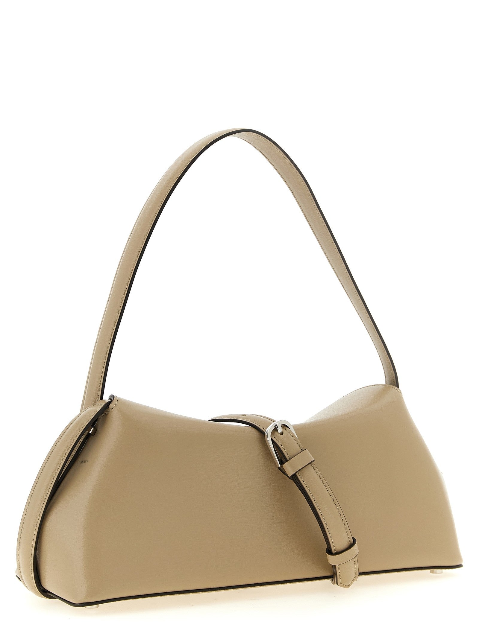 Toteme Lock Closing Shoulder Bag Beige