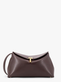 Toteme Women's Lock Clutch Leather Crossbody Bag Brown