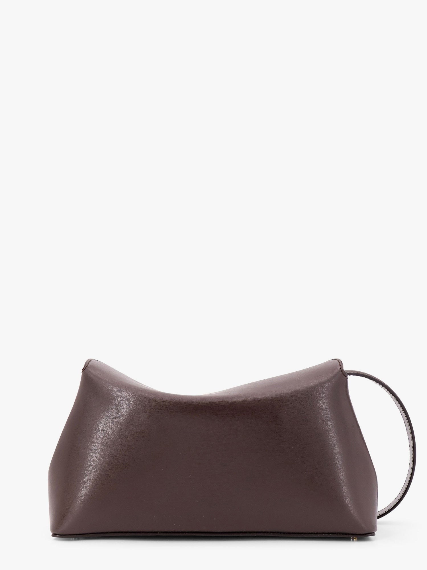 Toteme Women's Lock Clutch Leather Crossbody Bag Brown