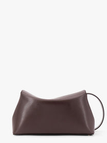 Toteme Women's Lock Clutch Leather Crossbody Bag Brown