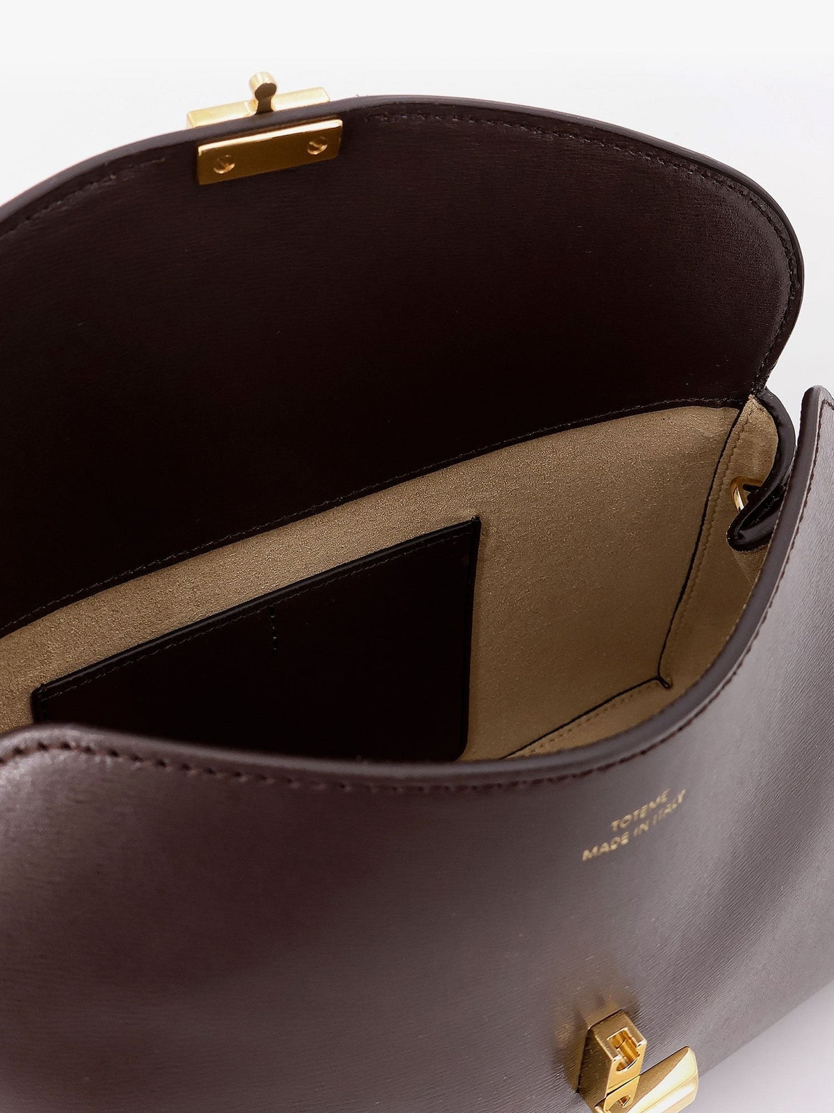 Toteme Women's Lock Clutch Leather Crossbody Bag Brown, view 4