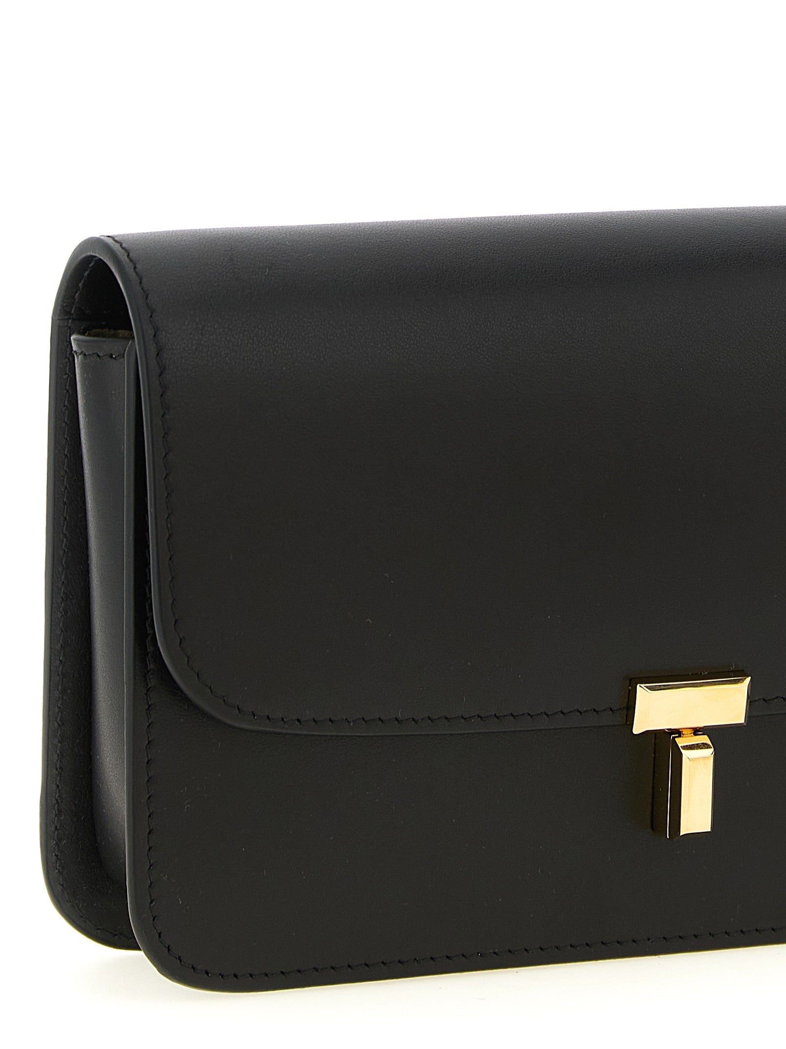Toteme Lock Crossbody Bag Black