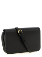 Toteme Women's Lock Leather Crossbody Bag Black, view 2