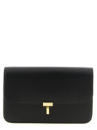 Toteme Women's Lock Leather Crossbody Bag Black