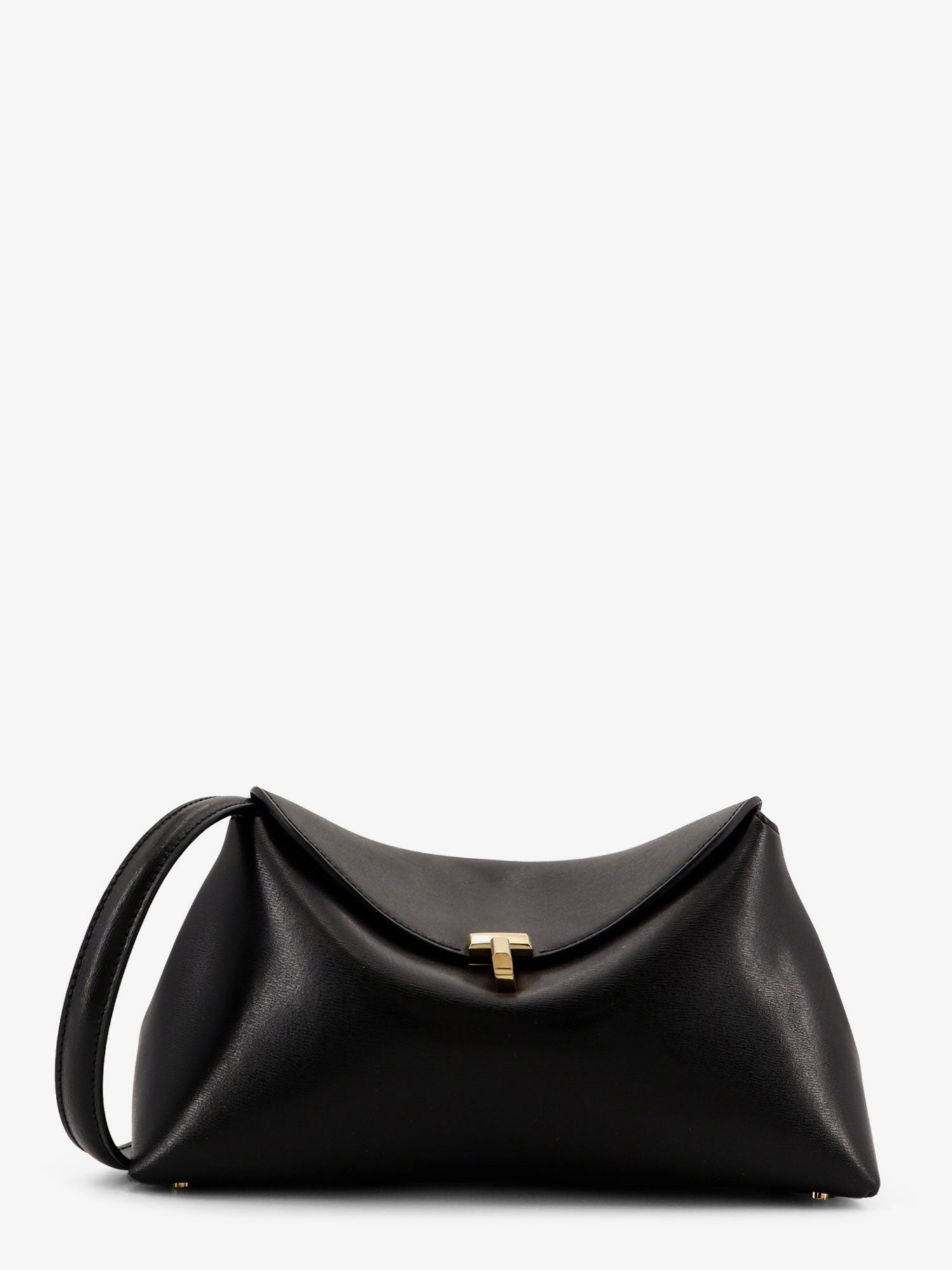 Toteme Women's Lock Leather Clutch Black