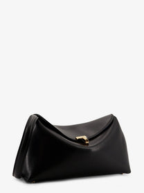 Toteme Women's Lock Leather Clutch Black