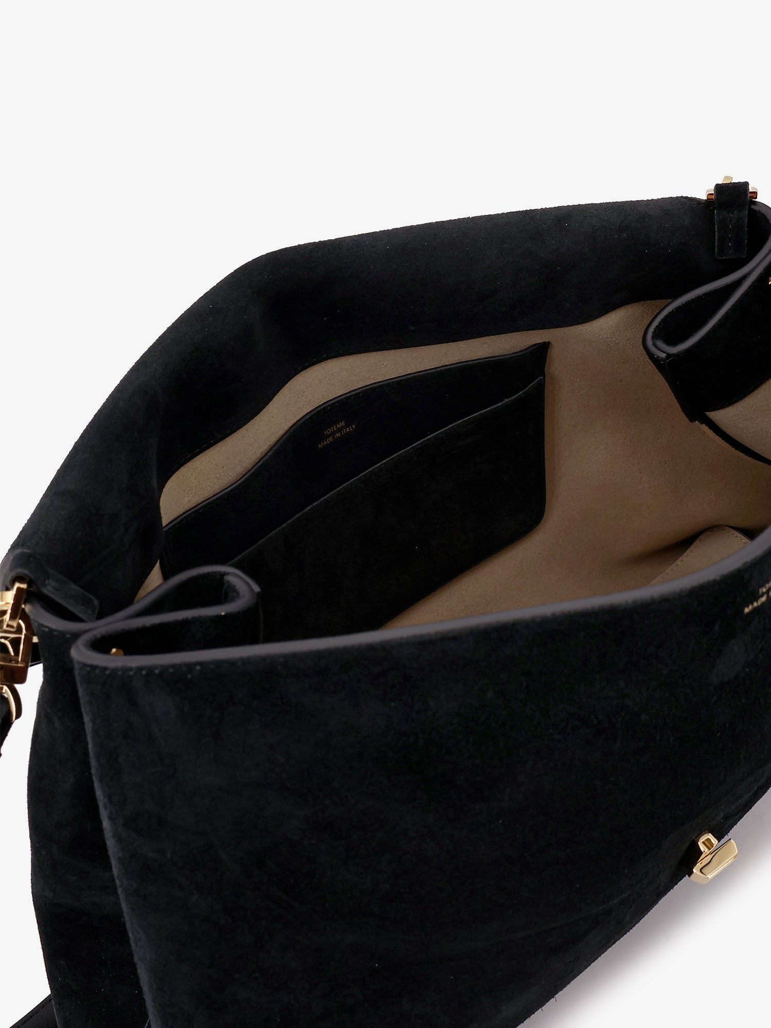 Toteme Women's Lock Leather Handbag Black