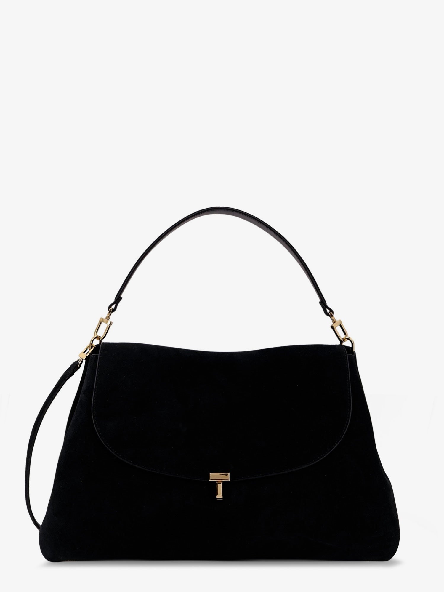 Toteme Women's Lock Leather Handbag Black