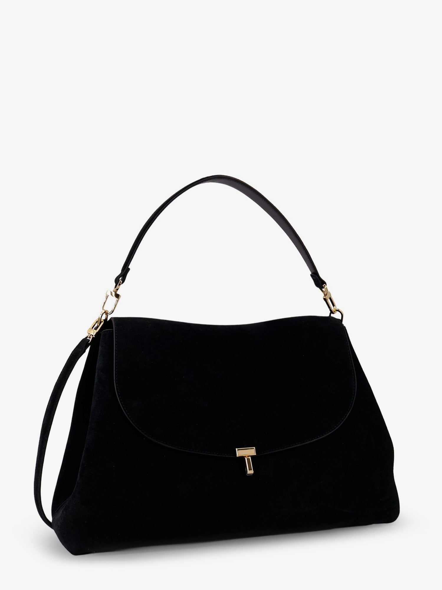 Toteme Women's Lock Leather Handbag Black