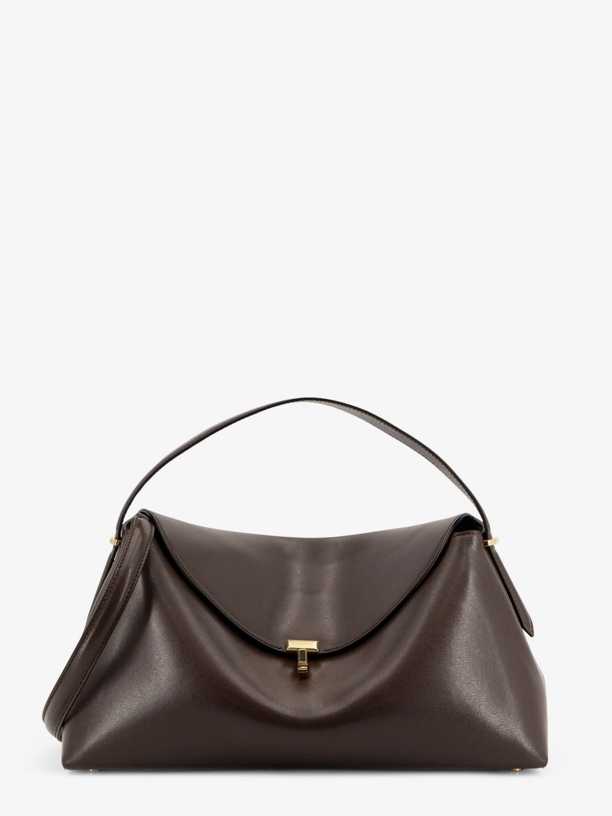 Toteme Women's Lock Leather Handbag Brown, view 2