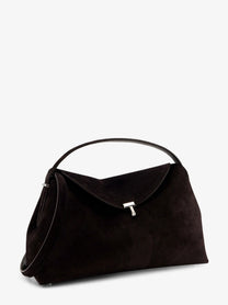 Toteme Women's Lock Suede Handbag Brown