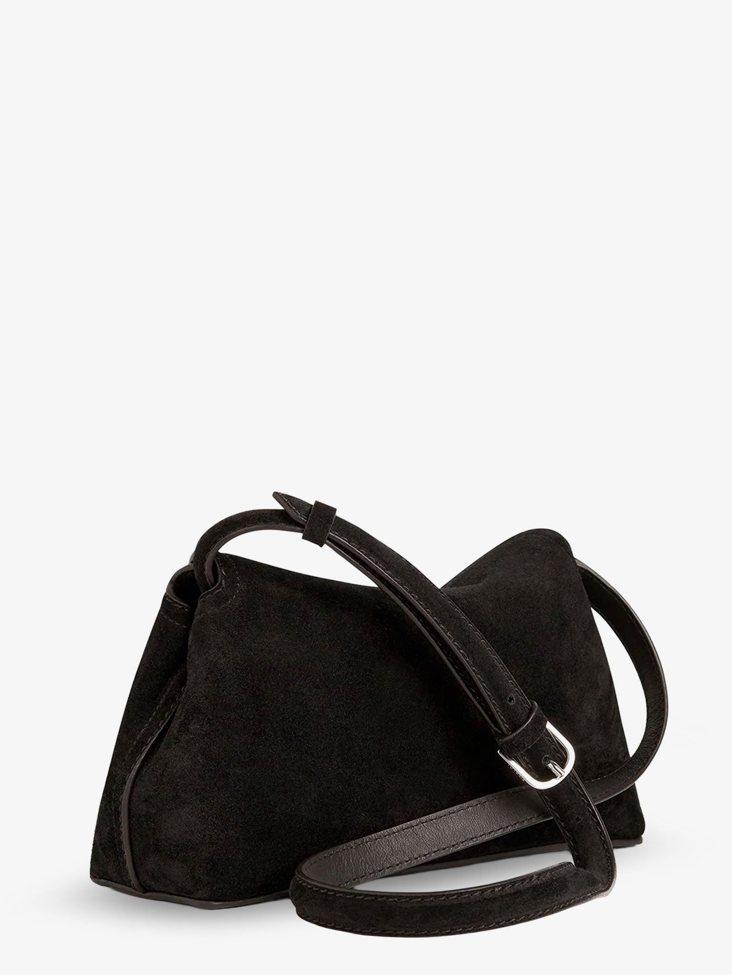 Toteme Women's Lock Suede Handbag Brown