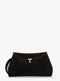 Toteme Women's Lock Suede Handbag Brown