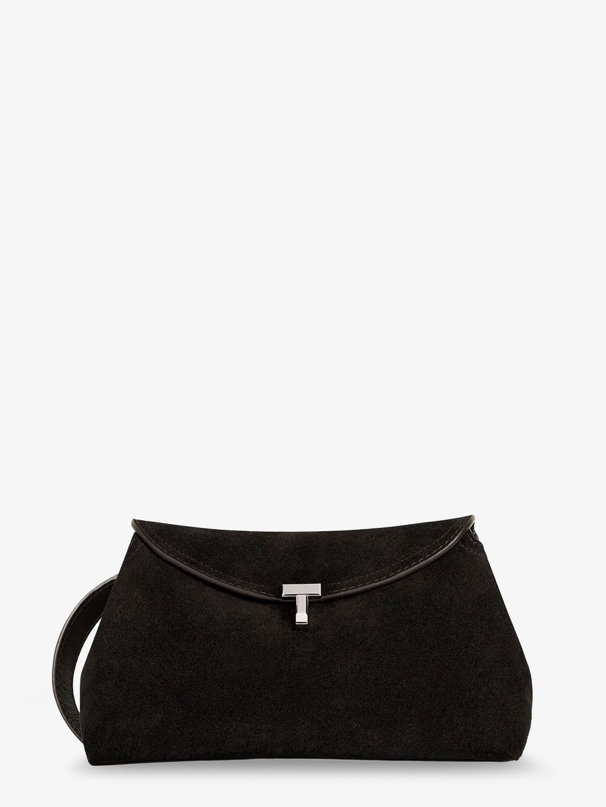 Toteme Women's Lock Suede Handbag Brown