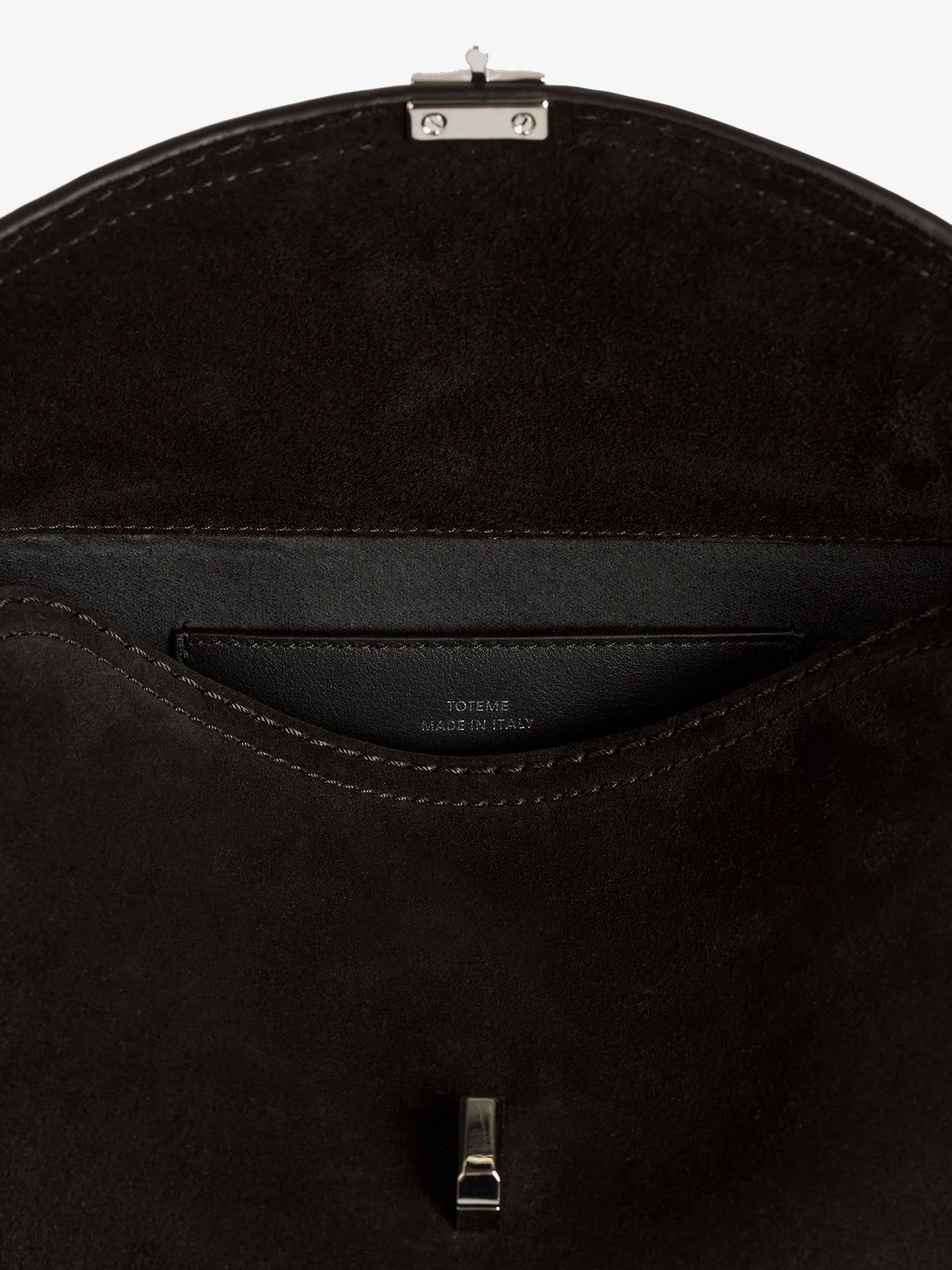Toteme Women's Lock Suede Handbag Brown