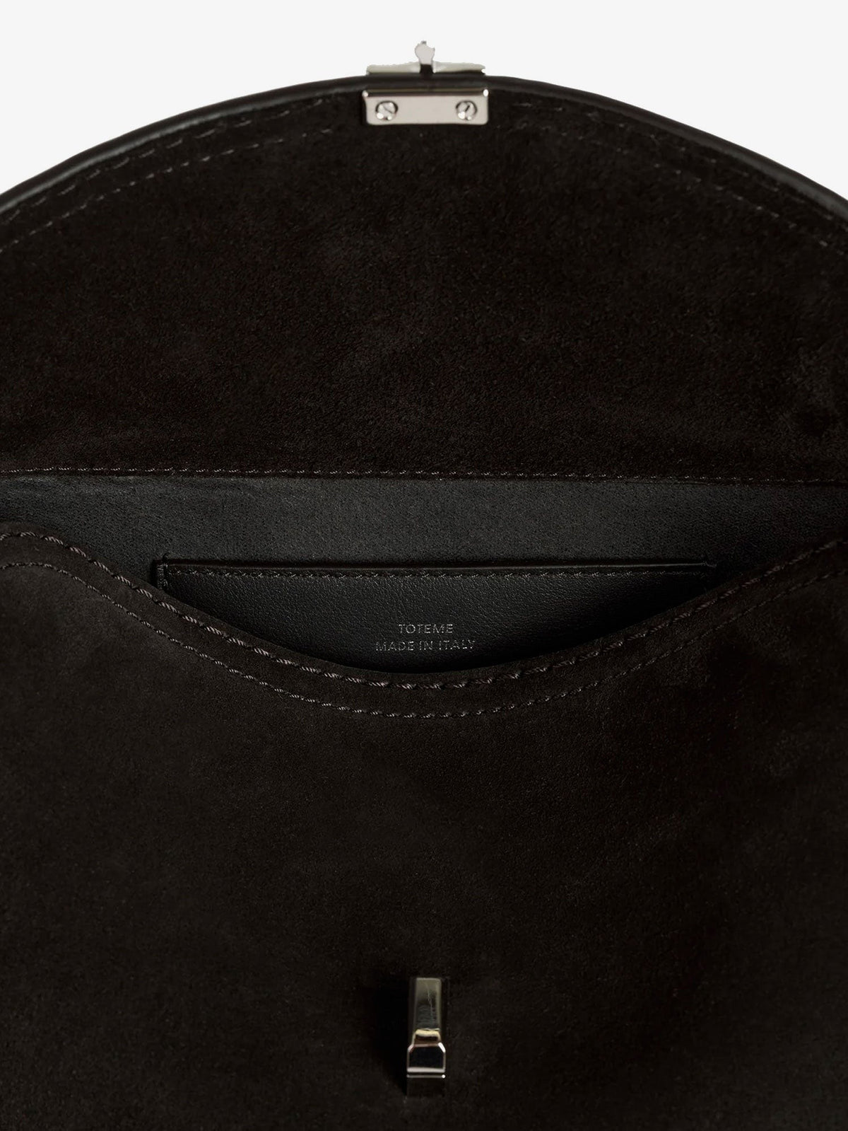 Toteme Women's Lock Suede Handbag Brown, view 4
