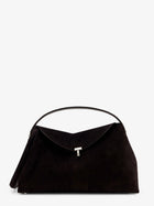 Toteme Women's Lock Suede Handbag Brown
