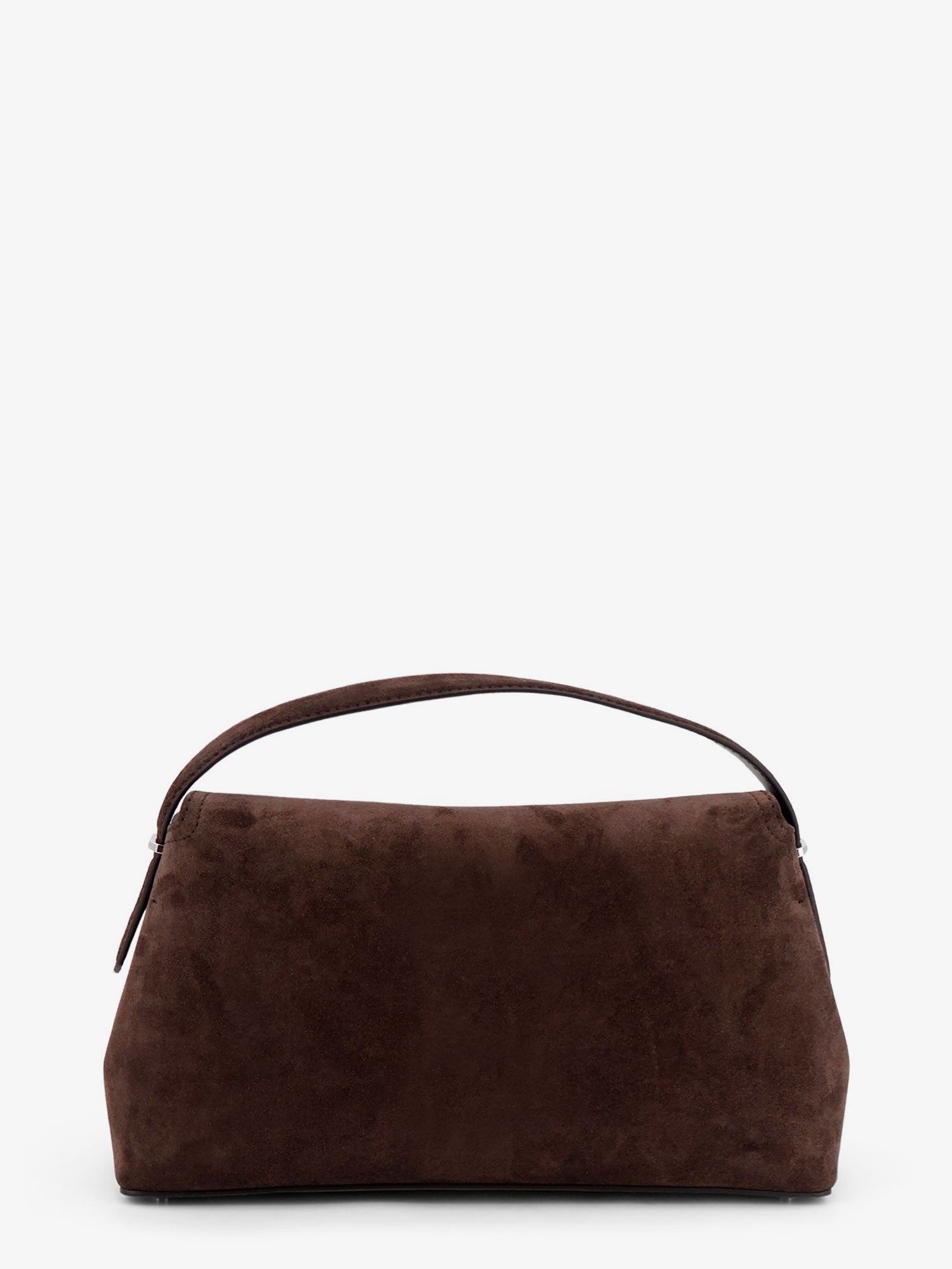 Toteme Women's Lock Suede Handbag Brown