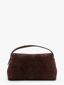 Toteme Women's Lock Suede Handbag Brown