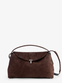 Toteme Women's Lock Suede Handbag Brown