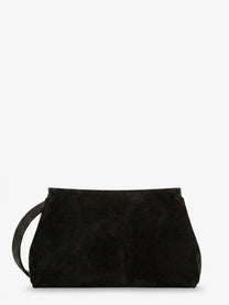 Toteme Women's Lock Suede Handbag Brown