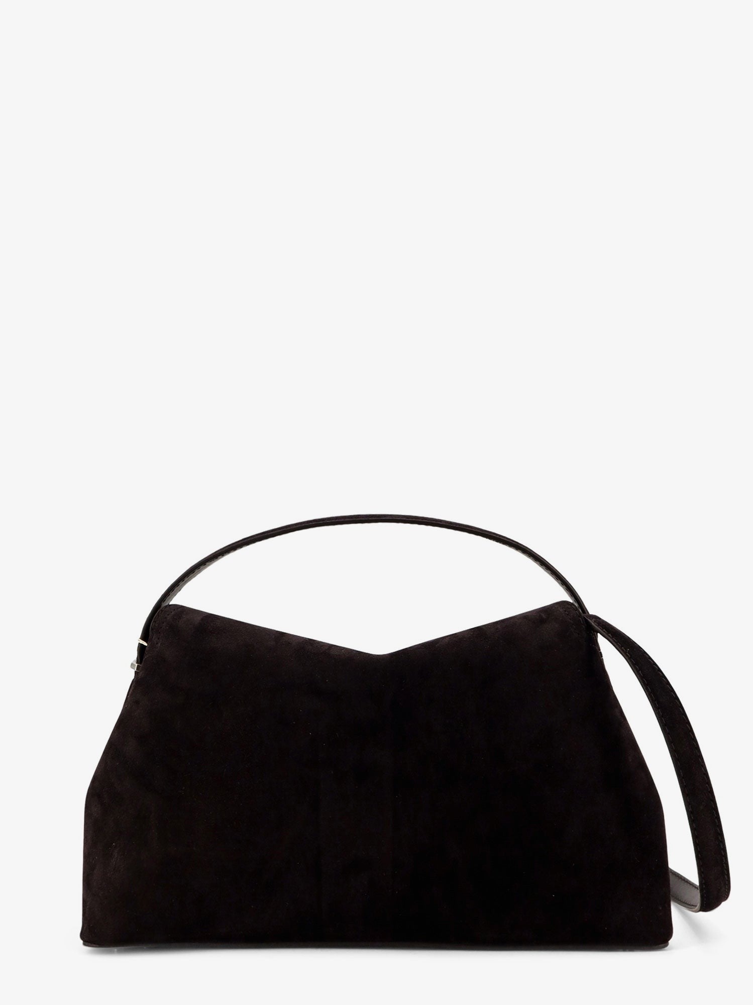 Toteme Women's Lock Suede Handbag Brown