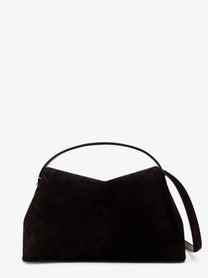 Toteme Women's Lock Suede Handbag Brown